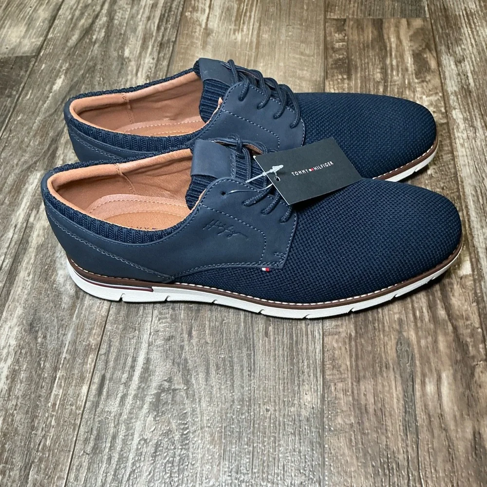 Tommy Hilfiger Navy Blue Oxfords Size 10 - Picture 15 of 16